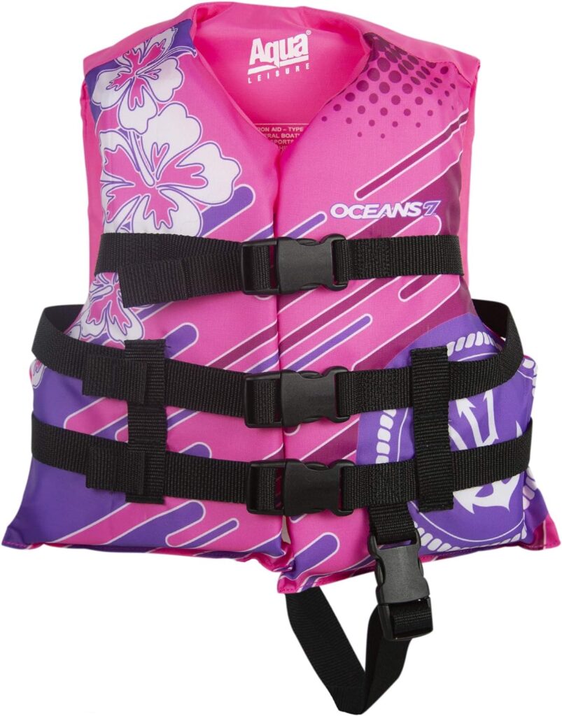 Oceans 7 US Coast Guard Approved, Infant-Child-Youth Life Jacket Vest – Sizes for 8-90 lbs. – Type III Vest, PFD, Personal Flotation Device