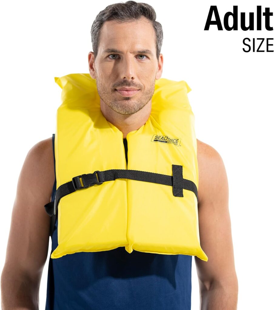 Seachoice Life Vest, Type II Personal Flotation Device - USCG Approved - Multiple Sizes and Colors