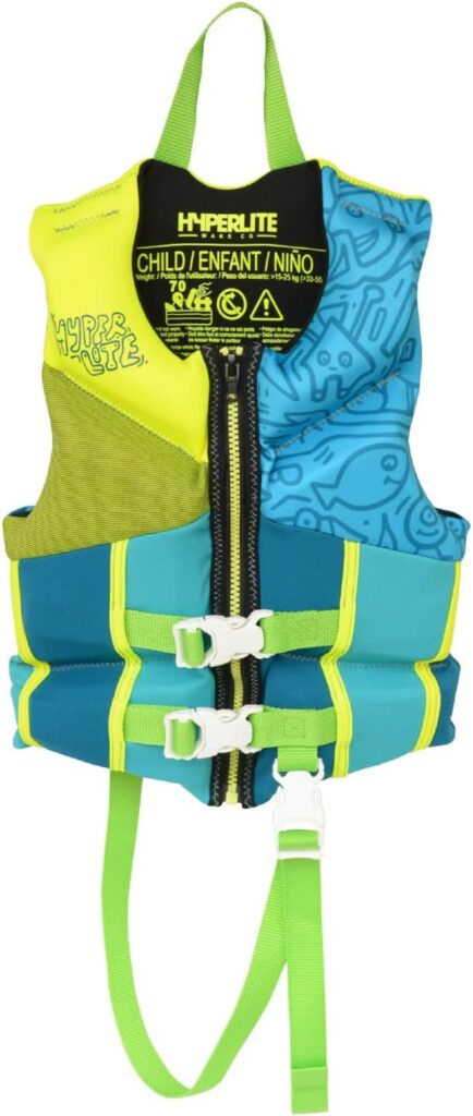 HyperLite Elite Kids Life Jacket, US Coast Guard Approved, Great for Any Water Sports Activity Including Boating, Paddle  Swimming