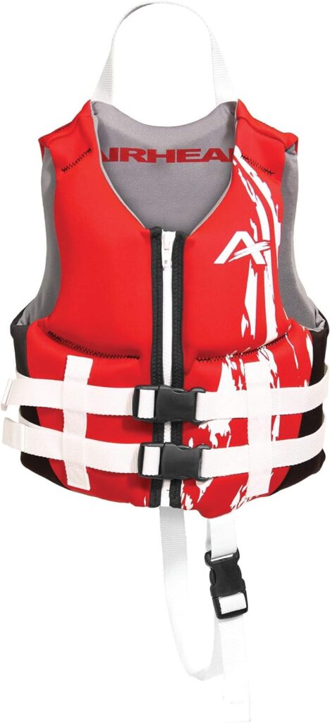 Airhead Childrens Swoosh Kwik-Dry Neolite Life Jacket, US Coast Goard Approved Type III Life Jacket, Fits Children 30-50lbs